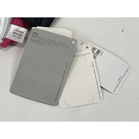 Reebok Fitted Playdry Dance Bra Womens Size M Pink Black NWT - Picture 7 of 9